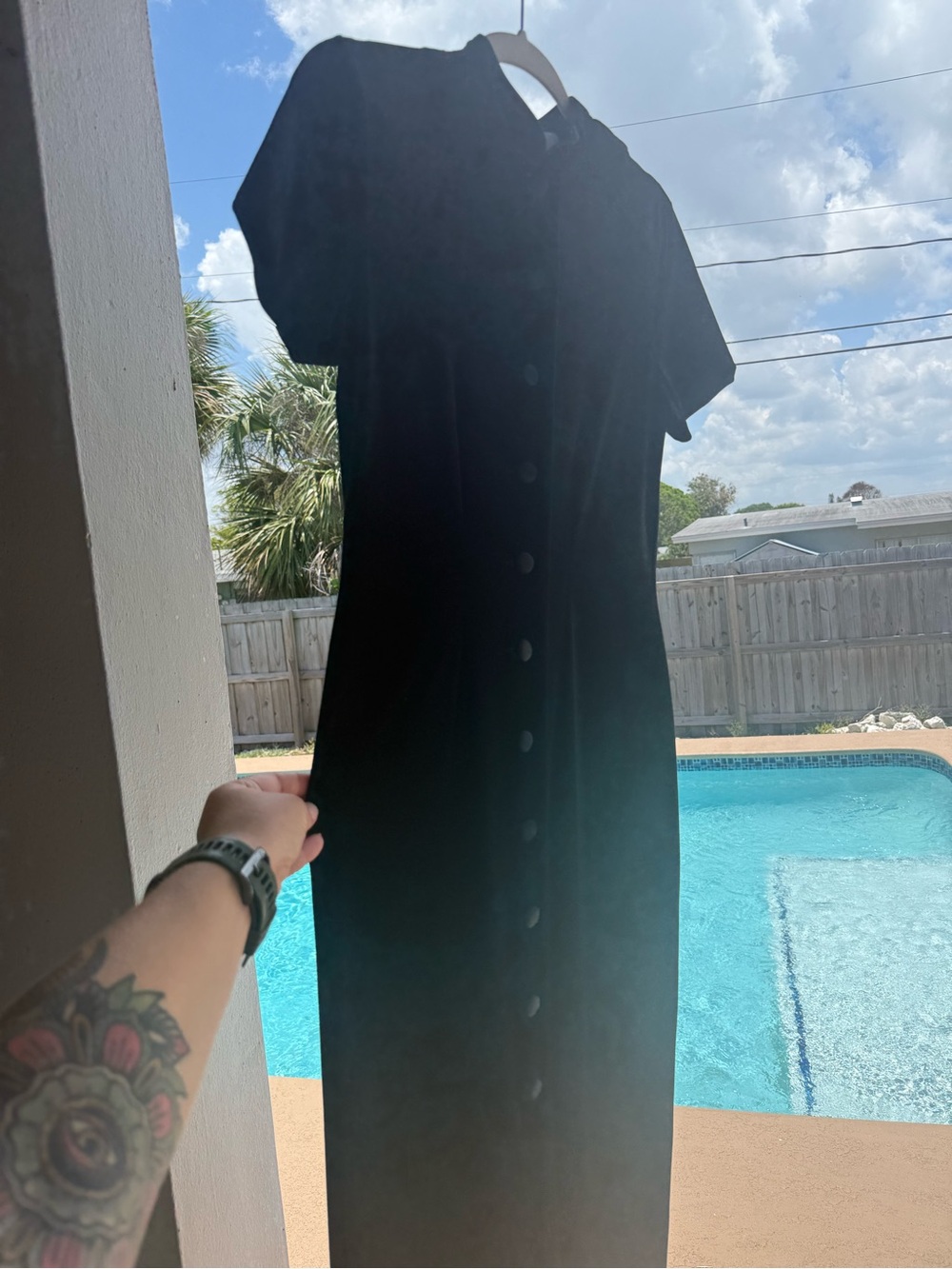 90’s Vintage Black Button-down Midi Dress *HOT* 🪩🖤